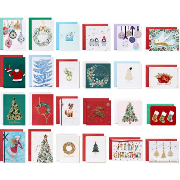 Papyrus Hand-Crafted Holiday Card Collection with Keepsake Box - Set of 24, NWOT - Picture 2 of 10